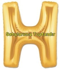 H harfi Sar Altn Gold folyo harf balon 40 inch 100 cm
