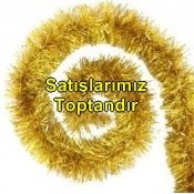 2 Metre Uzunluğunda Altın renkte Sim Süs 6 cm