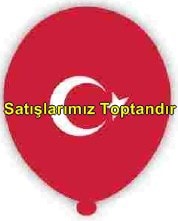 Ayyıldız bayrak baskılı 12 inc balon