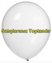 Baskısız 12 inc Metalik Beyaz balon