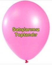 Baskısız 12 inc Metalik Pembe balon