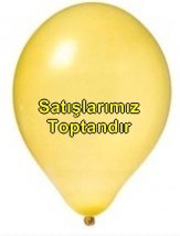 Baskısız 12 inc Metalik Sarı balon