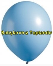 Baskısız Açık mavi balon 12 inc balon