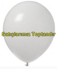 Basksz beyaz balon 12 inc balon