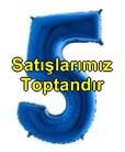 Beş Rakam Mavi folyo rakam balon 40 inch 100 cm