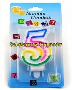 Beş rakam pasta mumu