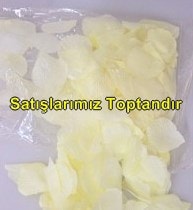 Beyaz kumaş gül yaprağı 150 li