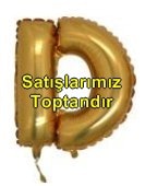 D harfi altın gold folyo balon süper kalite 14 inc 38 cm