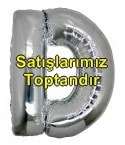 D harfi gümüş gri folyo harf balon 40 inch 100 cm