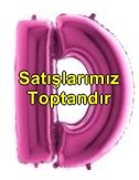 D harfi Pembe Fuşya folyo harf balon 40 inch 100 cm
