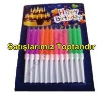 Doğum günü pasta mumu 12 li