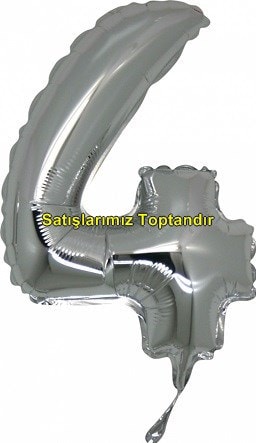 Drt rakam Numara gri gm folyo thal kaliteli 14 inc 38 cm folyo balon