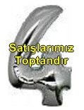 Dört Rakam Gümüş Gri folyo rakam balon 40 inch 100 cm