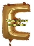 E harfi altın gold folyo balon süper kalite 14 inc 38 cm