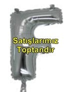 F harfi Gümüş Gri folyo balon süper kalite 14 inc 38 cm