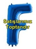 F harfi Sarı Altın Gold folyo harf balon 40 inch 100 cm