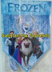 frozen iyiki doğdun flama karlar kraliçesi kız parti malzemesi