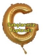 G harfi altın gold folyo balon süper kalite 14 inc 38 cm