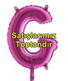 G harfi Fuşya Ruby folyo balon süper kalite 14 inc 38 cm