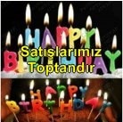 Happy Birthday yazılı harf pasta mumu
