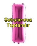 I harfi Pembe Fuşya folyo harf balon 40 inch 100 cm