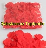 Kırmızı kumaş gül yaprağı 150 li
