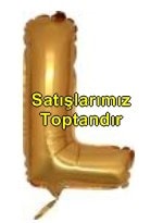L harfi altın gold folyo balon süper kalite 14 inc 38 cm