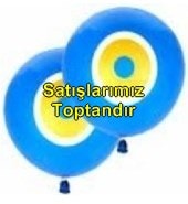 Nazar boncuğu mavi balon 12 inc balon
