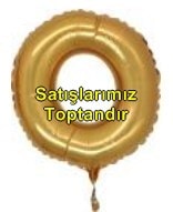 O harfi altın gold folyo balon süper kalite 14 inc 38 cm