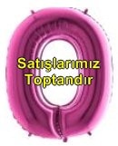 O harfi Pembe Fuşya folyo harf balon 40 inch 100 cm