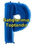 P harfi Sarı Altın Gold folyo harf balon 40 inch 100 cm
