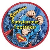Parti tabağı Süpermen 8 Adet