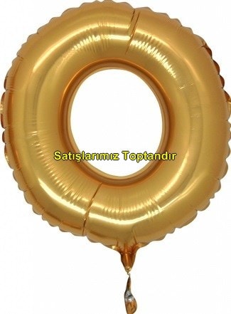 Sıfır rakam altın gold folyo İthal kaliteli 14 inc 38 cm folyo balon