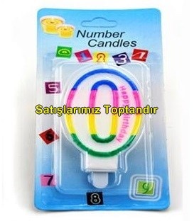Sıfır rakam pasta mumu