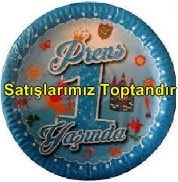 1 yaş mavi tabak parti malzemesi 8 adet