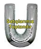 U harfi Gümüş Gri folyo balon süper kalite 14 inc 38 cm