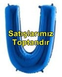 U harfi Sarı Altın Gold folyo harf balon 40 inch 100 cm
