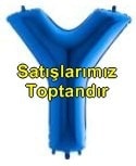 Y harfi Sarı Altın Gold folyo harf balon 40 inch 100 cm