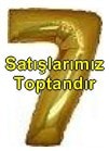 Yedi Rakam Sarı Altın Gold folyo rakam balon 40 inch 100 cm