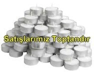 Yuvarlak beyaz tealight mum tane