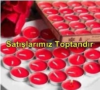Yuvarlak kırmızı tealight mum 25 adet