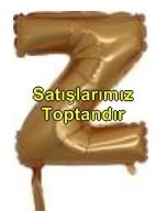 Z harfi altn gold folyo balon sper kalite 14 inc 38 cm